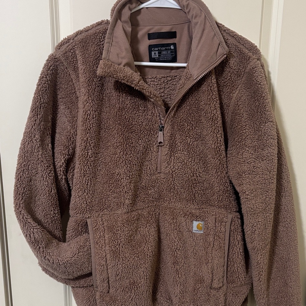 Carhartt Tan Fleece Half-Zip Pullover